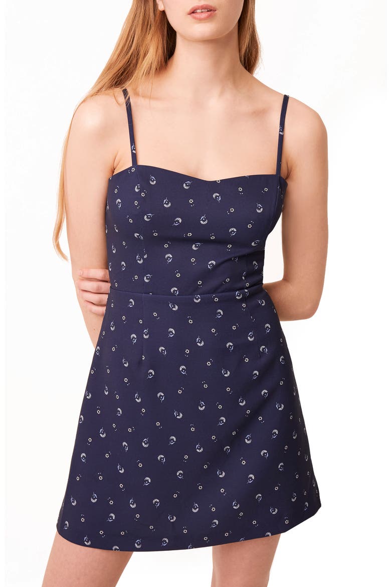 Tie Back Sundress, Alternate, color, BANDANA BLUE LOBELIA