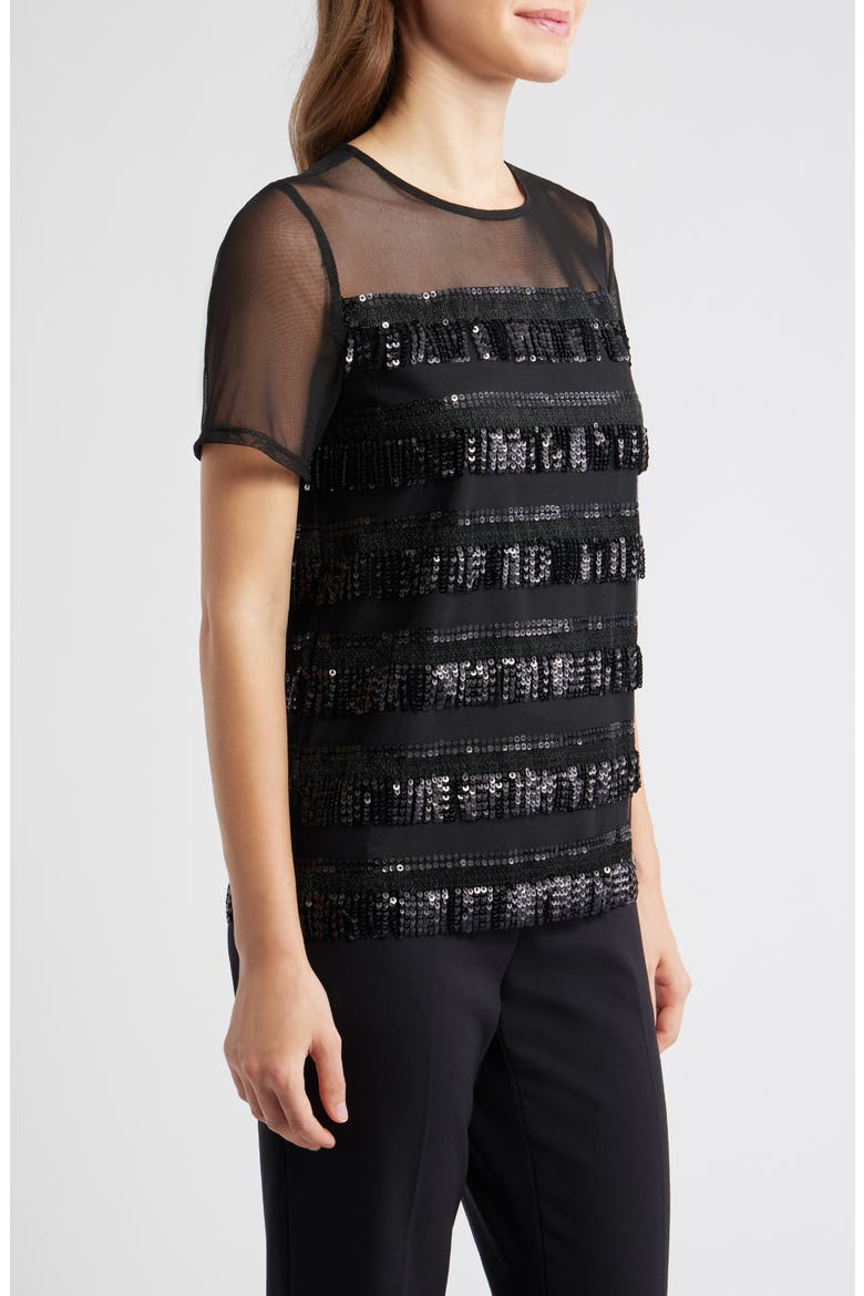 Sequin Fringe Illusion Top, Alternate, color, ANNE BLACK