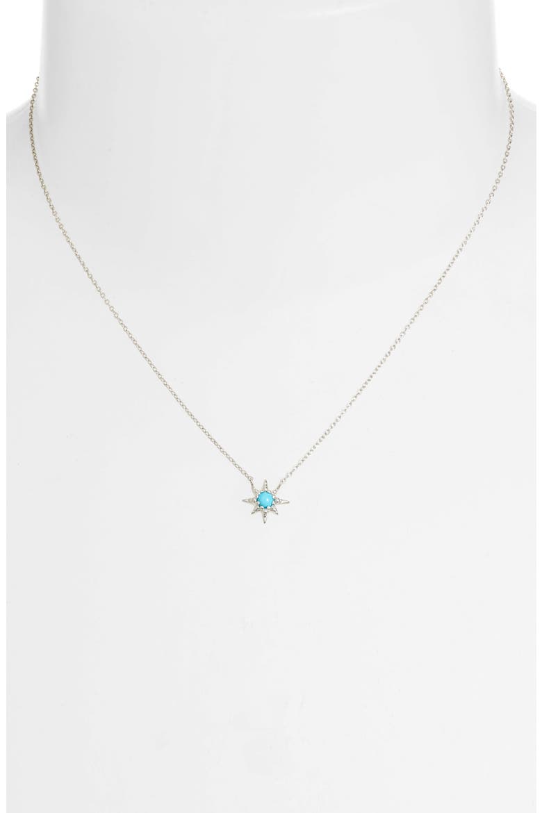 Turquoise Starburst Pendant Necklace, Alternate, color, TURQUOISE
