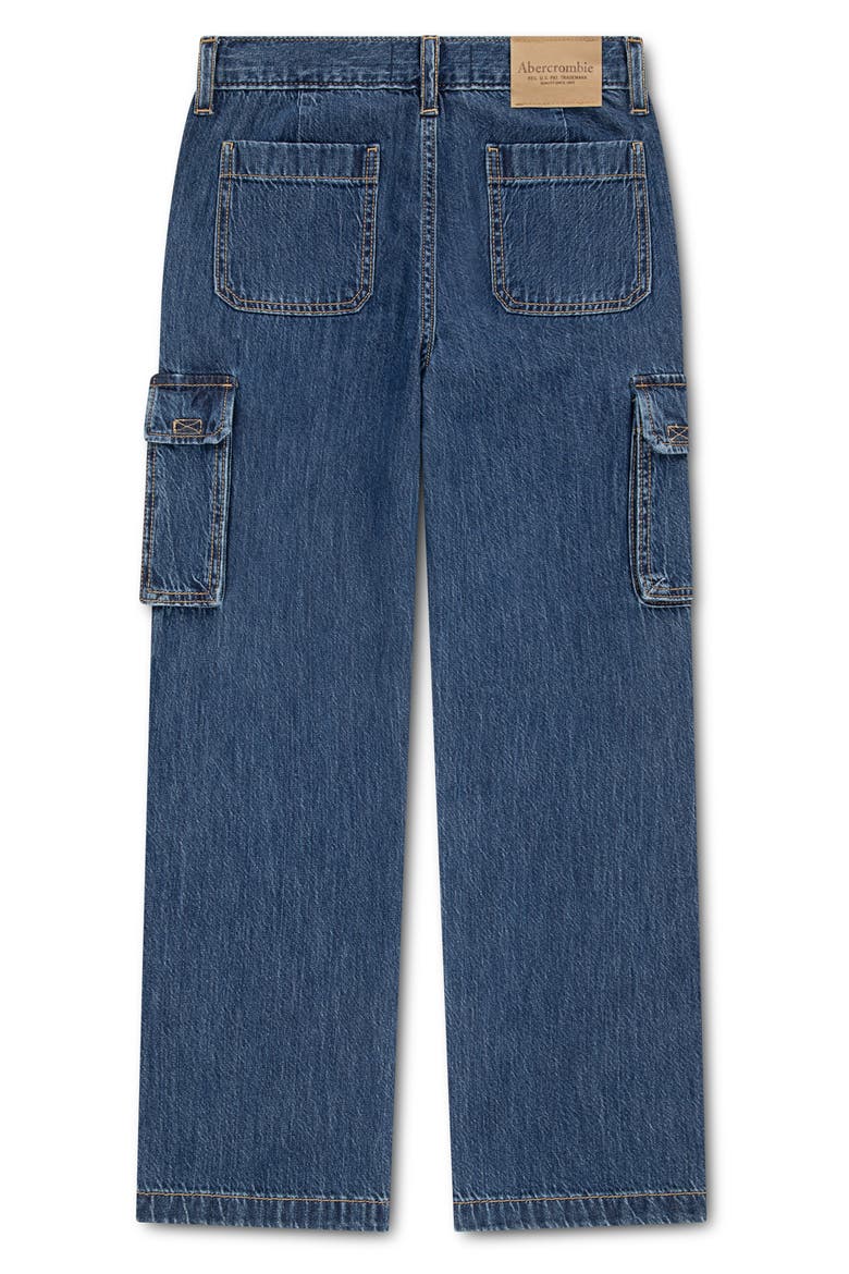 Kids' Baggy Cargo Jeans, Alternate, color, FIRE