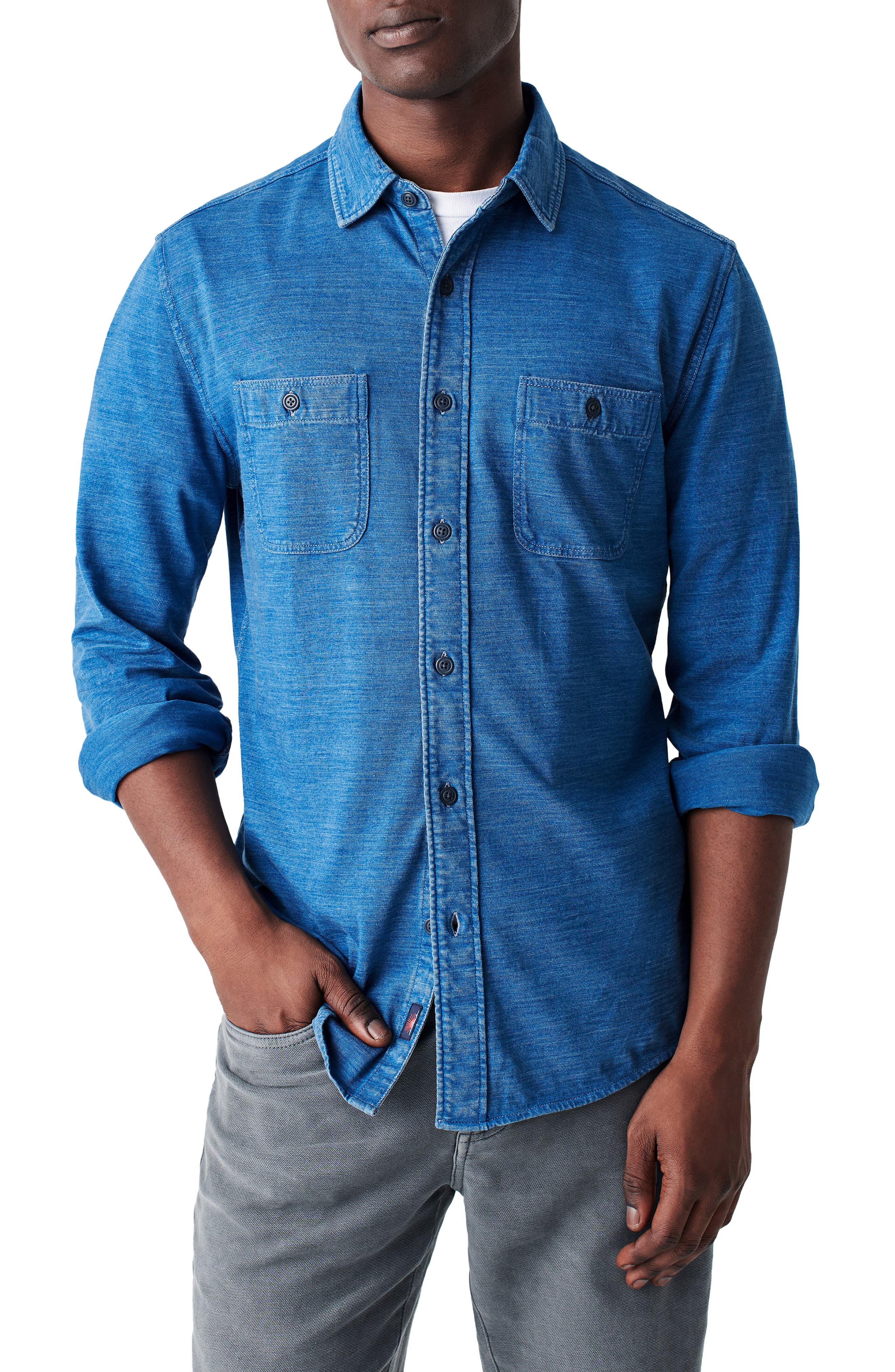 Faherty Knit Seasons Organic Cotton Button-Up Shirt