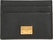 Dolce&Gabbana Nameplate Calfskin Leather Card Holder