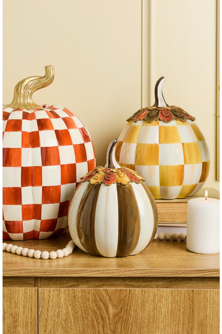 Harvest Glow Chocolate Stripe Pumpkin, Alternate, color, BROWN