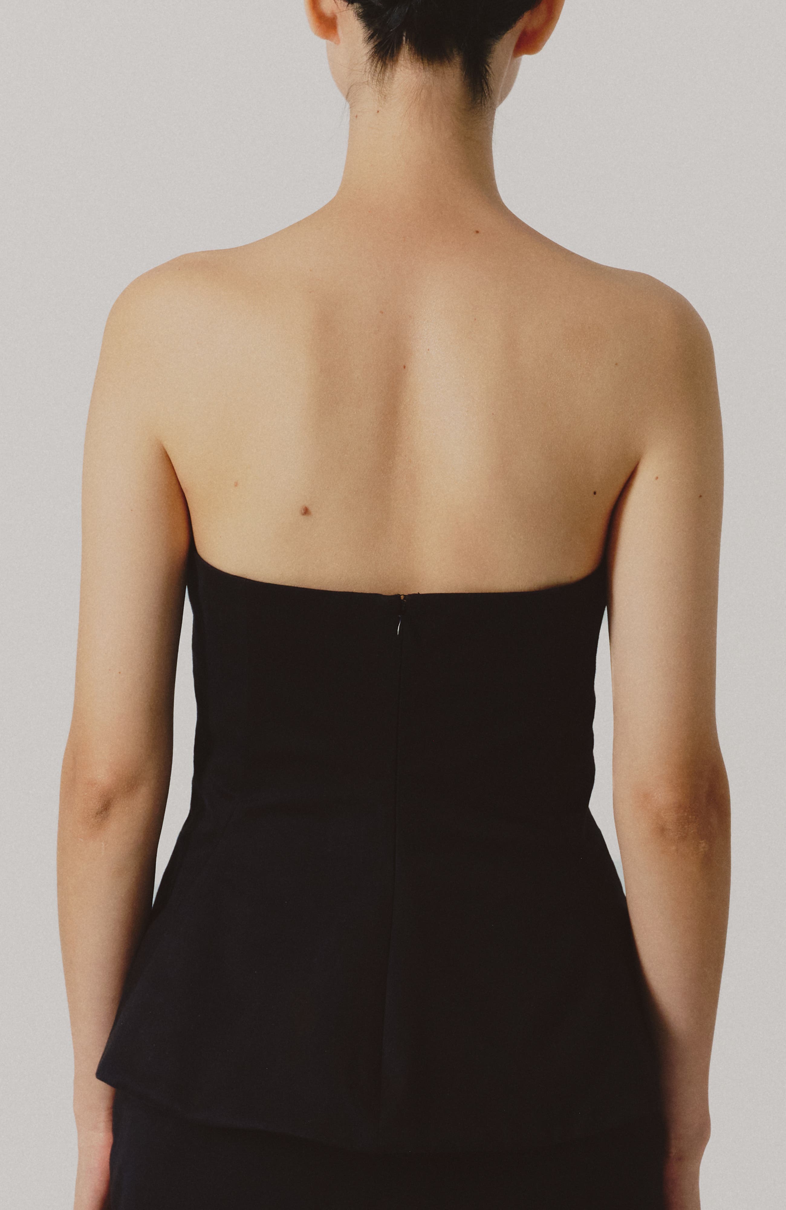 Cuarzo Strapless Pleated Cotton Top - image 2