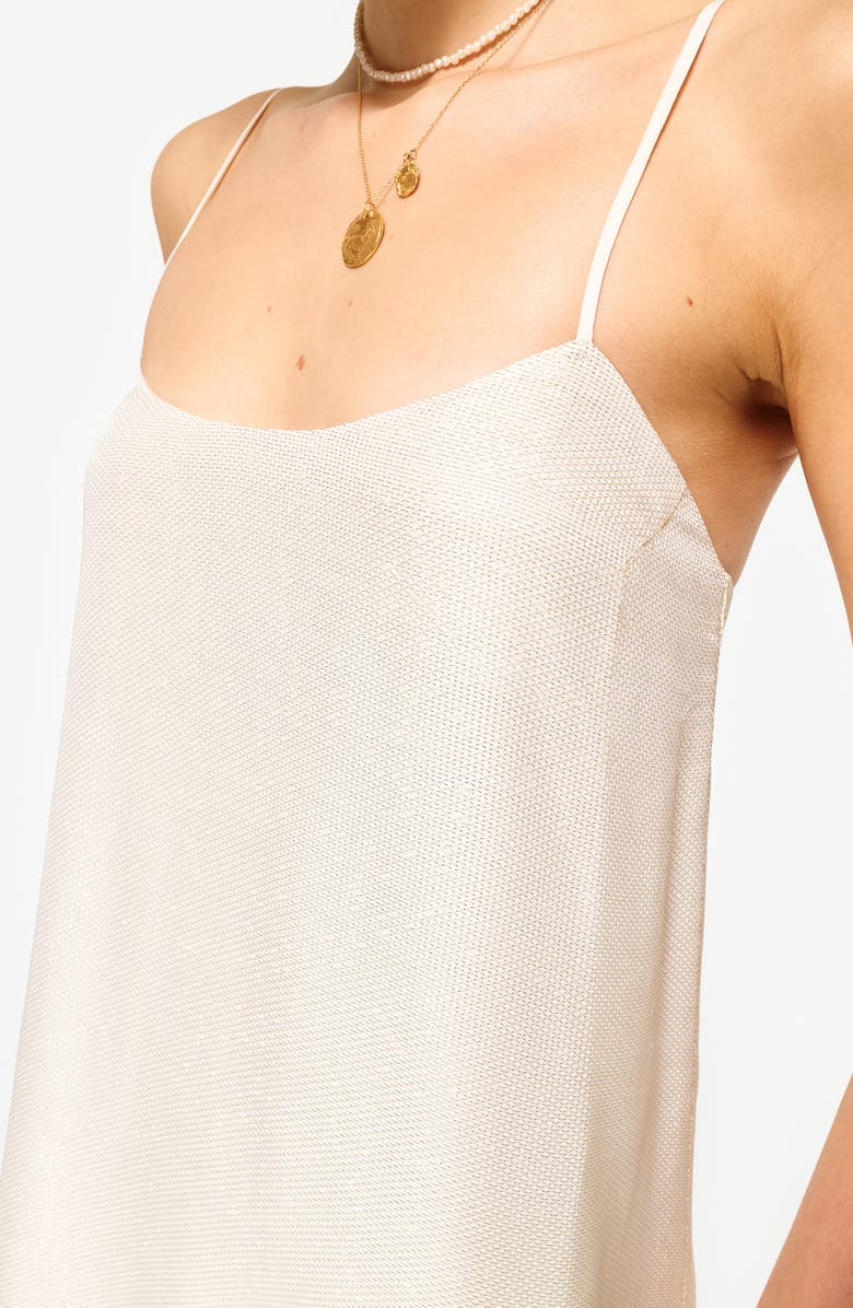 CAMI NYC Luz Textured Metallic Silk Blend Slipdress, Alternate, color, 