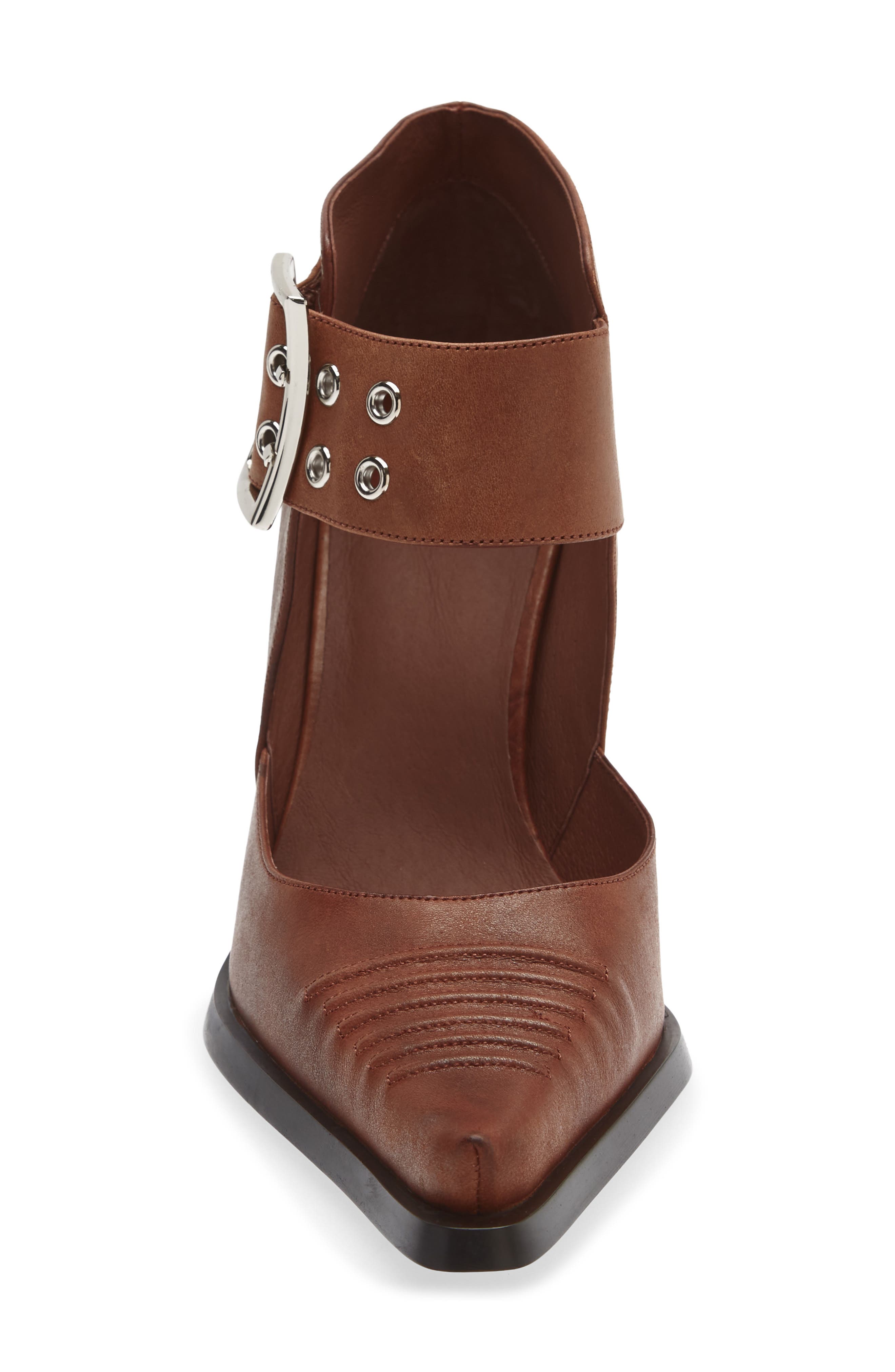 Written Pointed Toe Pump, Alternate, color, TAN DISTRESSED SILVER