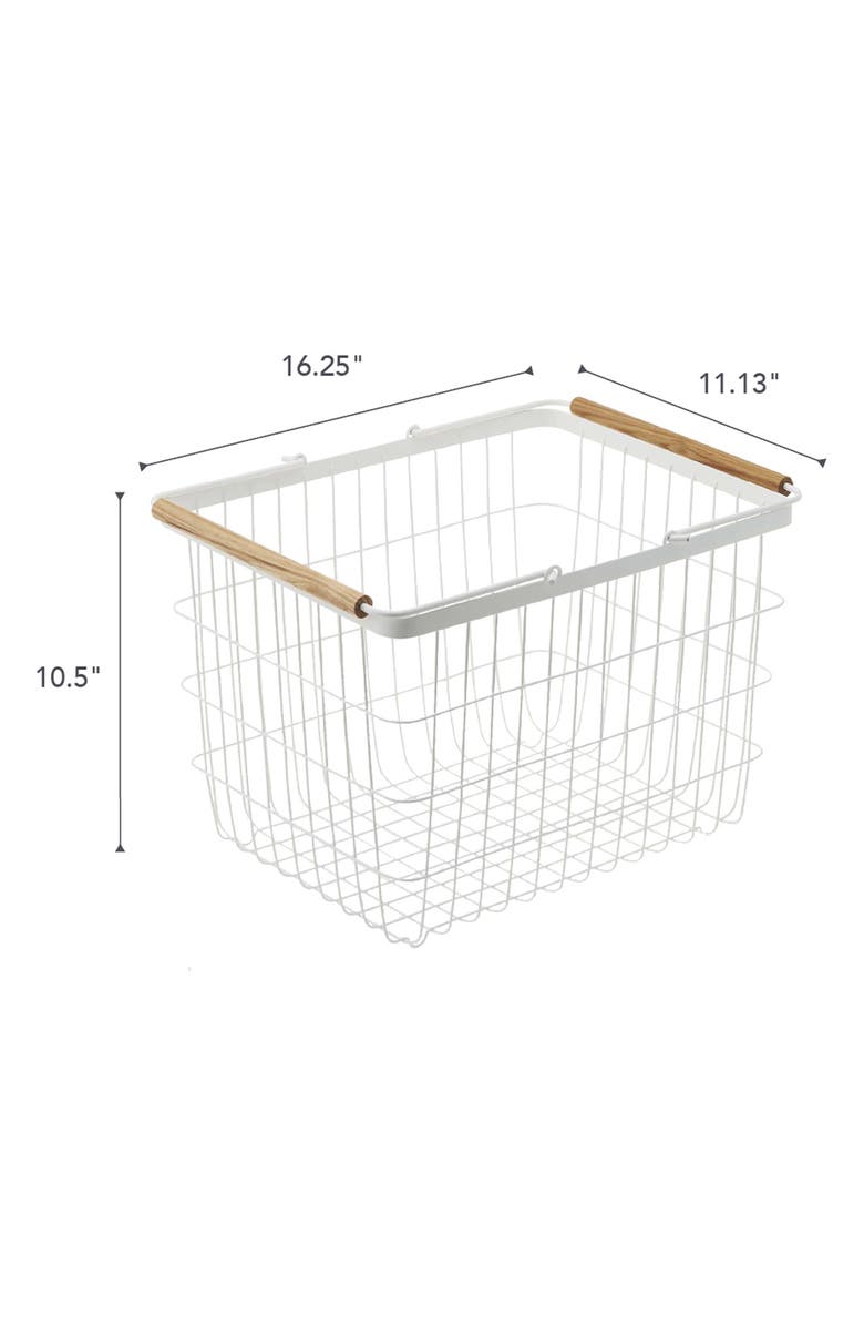 Yamazaki Tosca Laundry Basket, Alternate, color, White