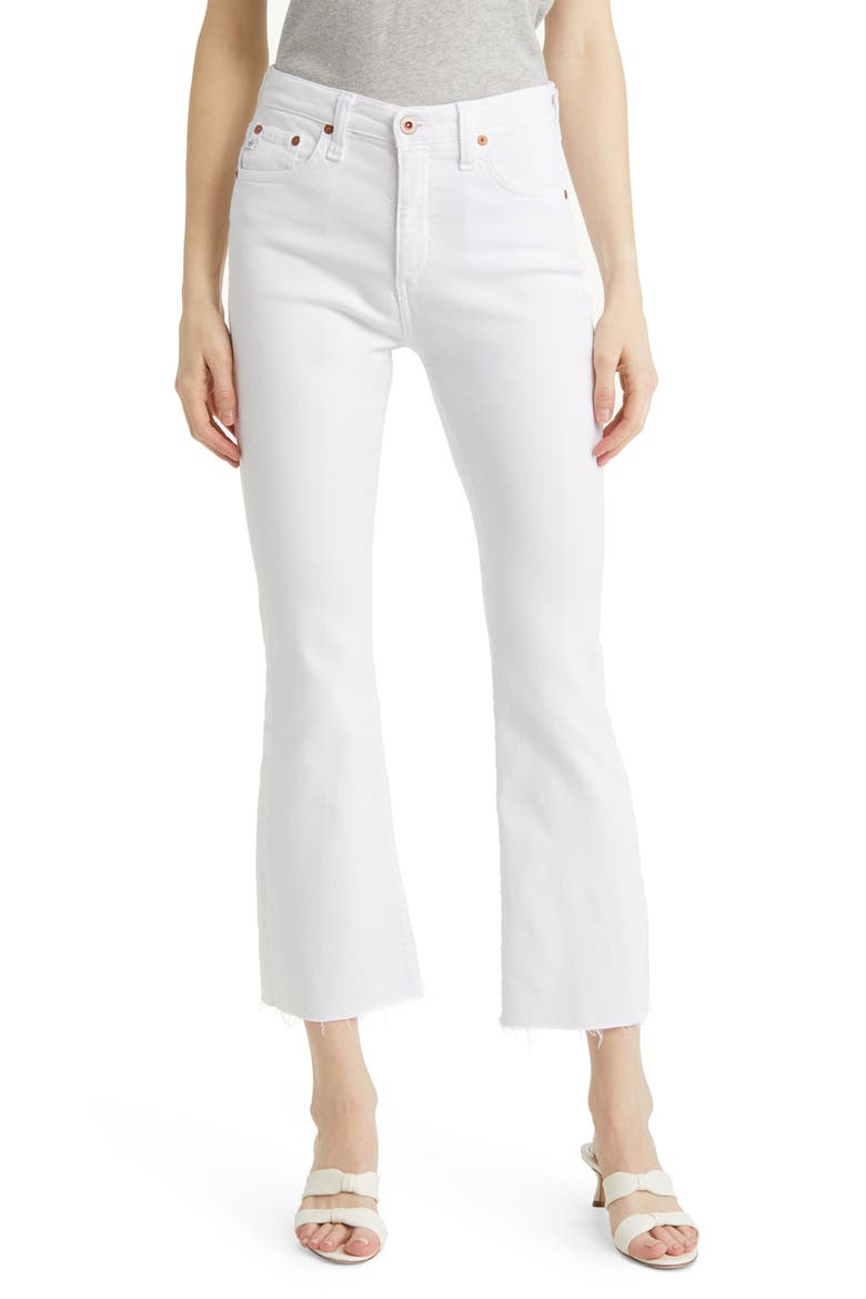 Farrah Crop Bootcut Jeans, Main, color, AESTHETIC WHITE