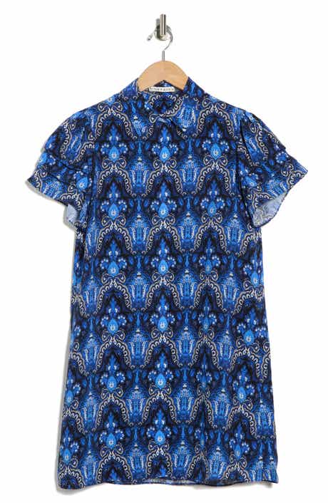 Alice + Olivia Jem Short Sleeve Shirtdress
