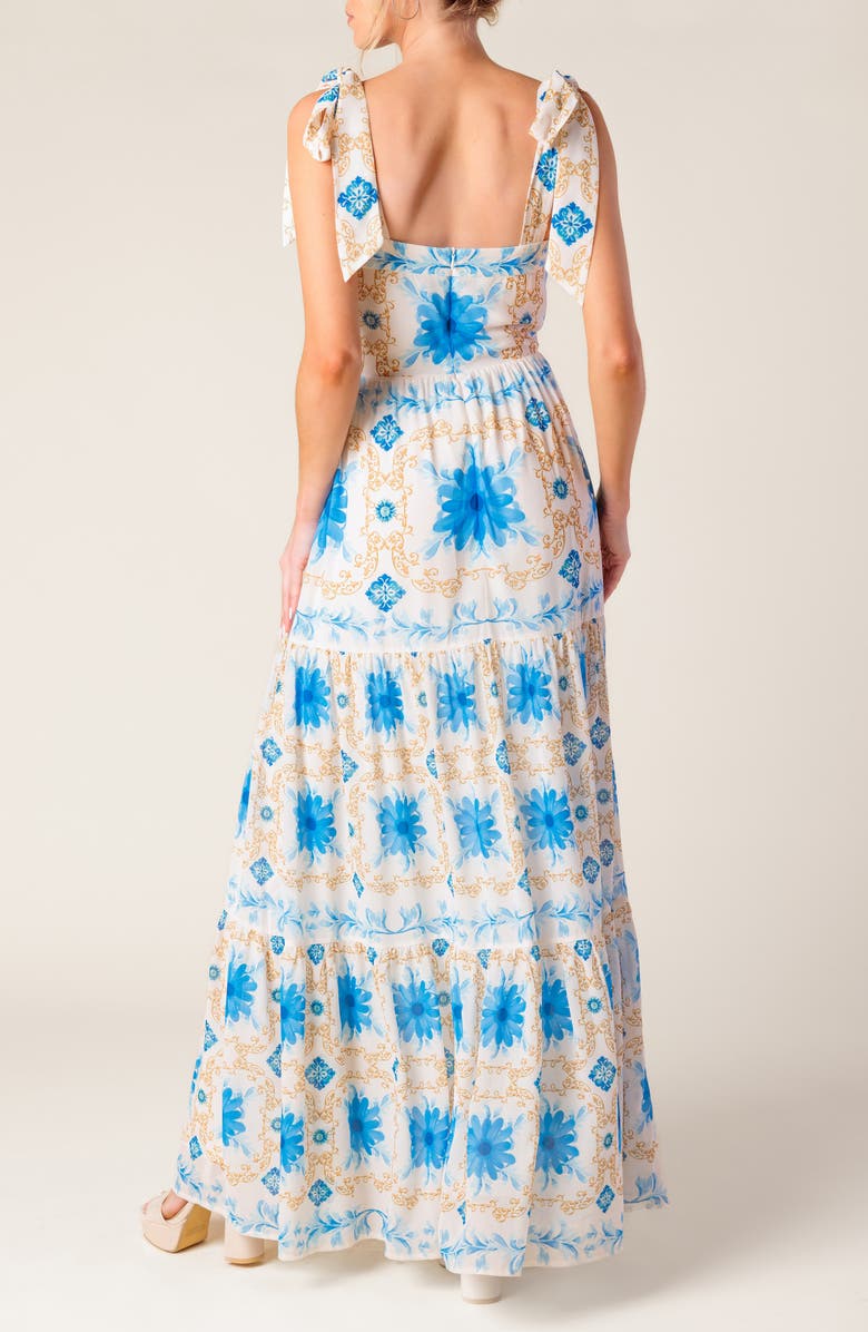 FLYING TOMATO Shoulder Tie Maxi Dress, Alternate, color,