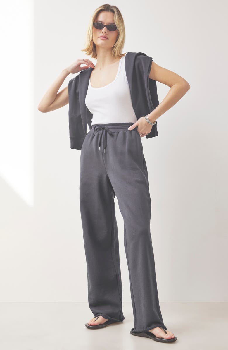 Splendid Laguna Lounge Sweatpants, Alternate, color, Lead Black