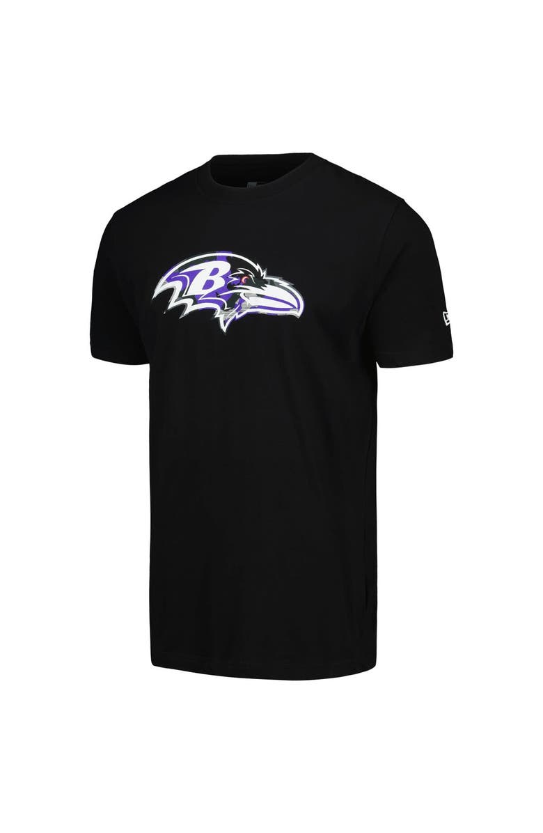 New Era Men's New Era Black Baltimore Ravens Camo Logo T-Shirt, Alternate, color,