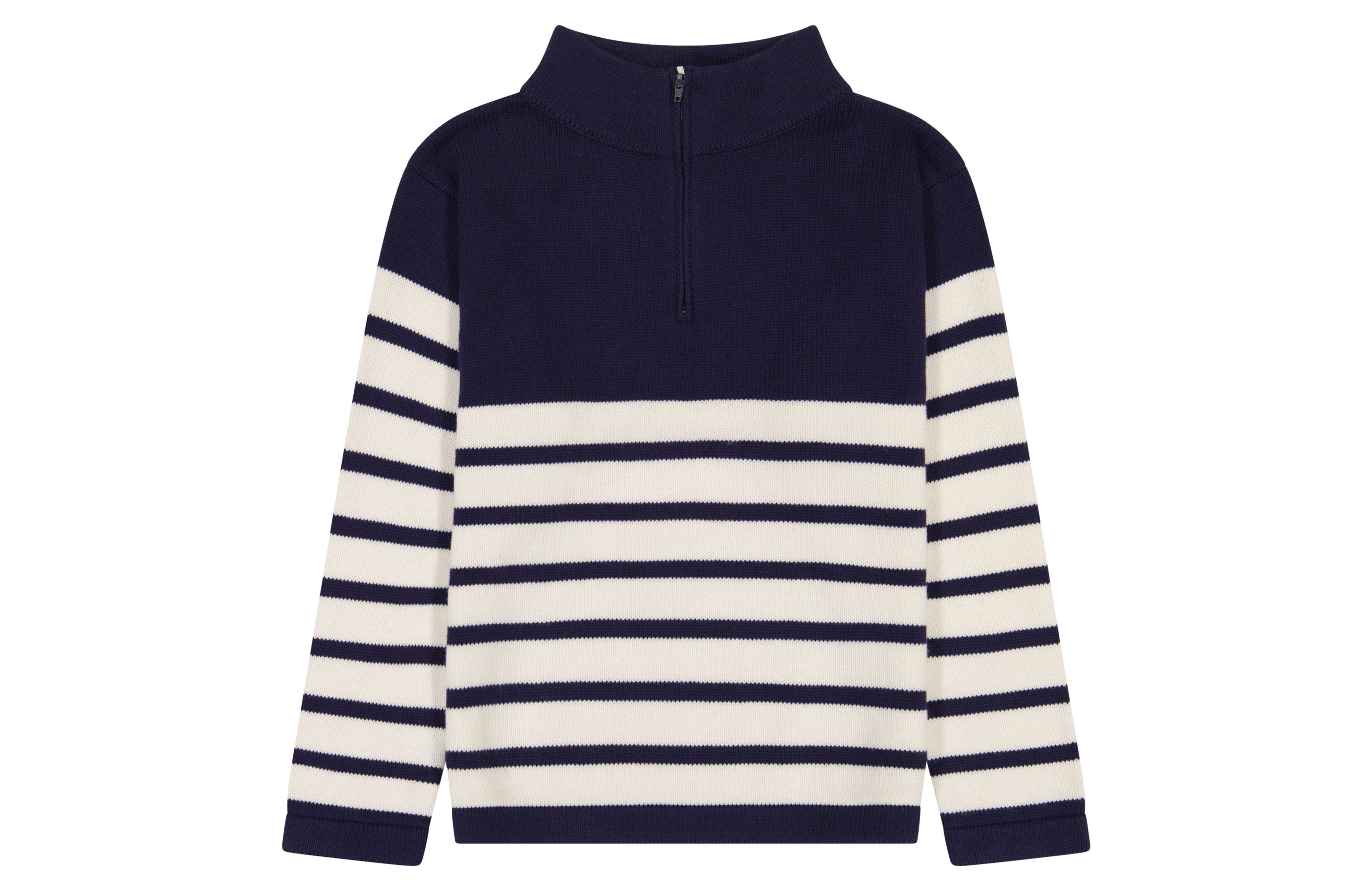 Breton Navy White Stripe