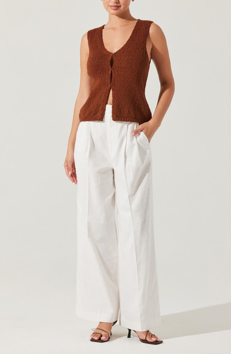 ASTR the Label Taimi Sweater Vest, Alternate, color, Brown