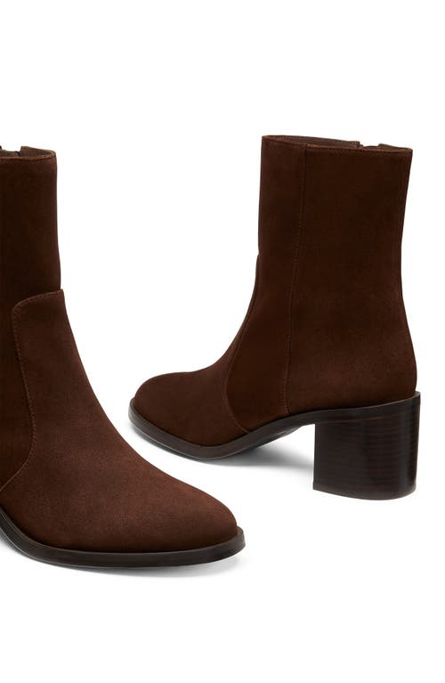 Stuart Weitzman Esme Zip Bootie In Brown