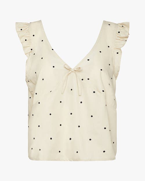 Weworewhat Ruffle Sleeve Boxy Top In Neutral