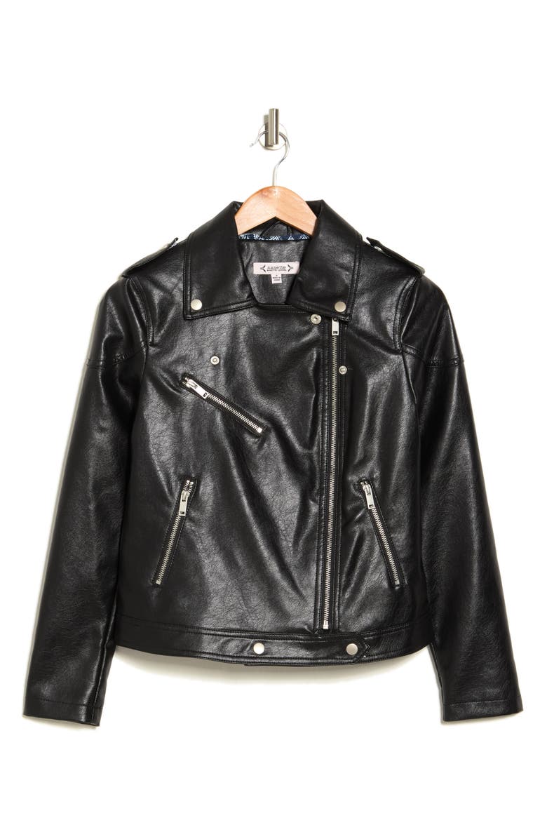 Nanette Lepore Faux Leather Moto Jacket, Alternate, color, 