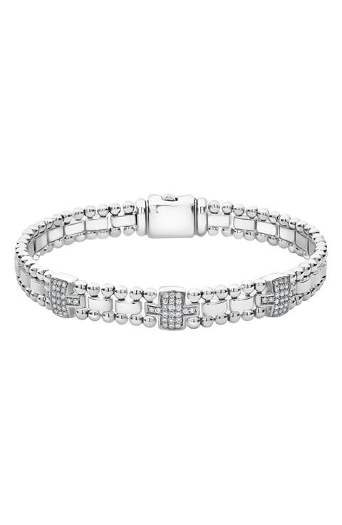 Caviar Spark Diamond Station Bracelet