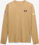 Nike Men's Nike Gold San Francisco 49ers Sideline Small Logo Legend Dri-FIT Long Sleeve T-Shirt