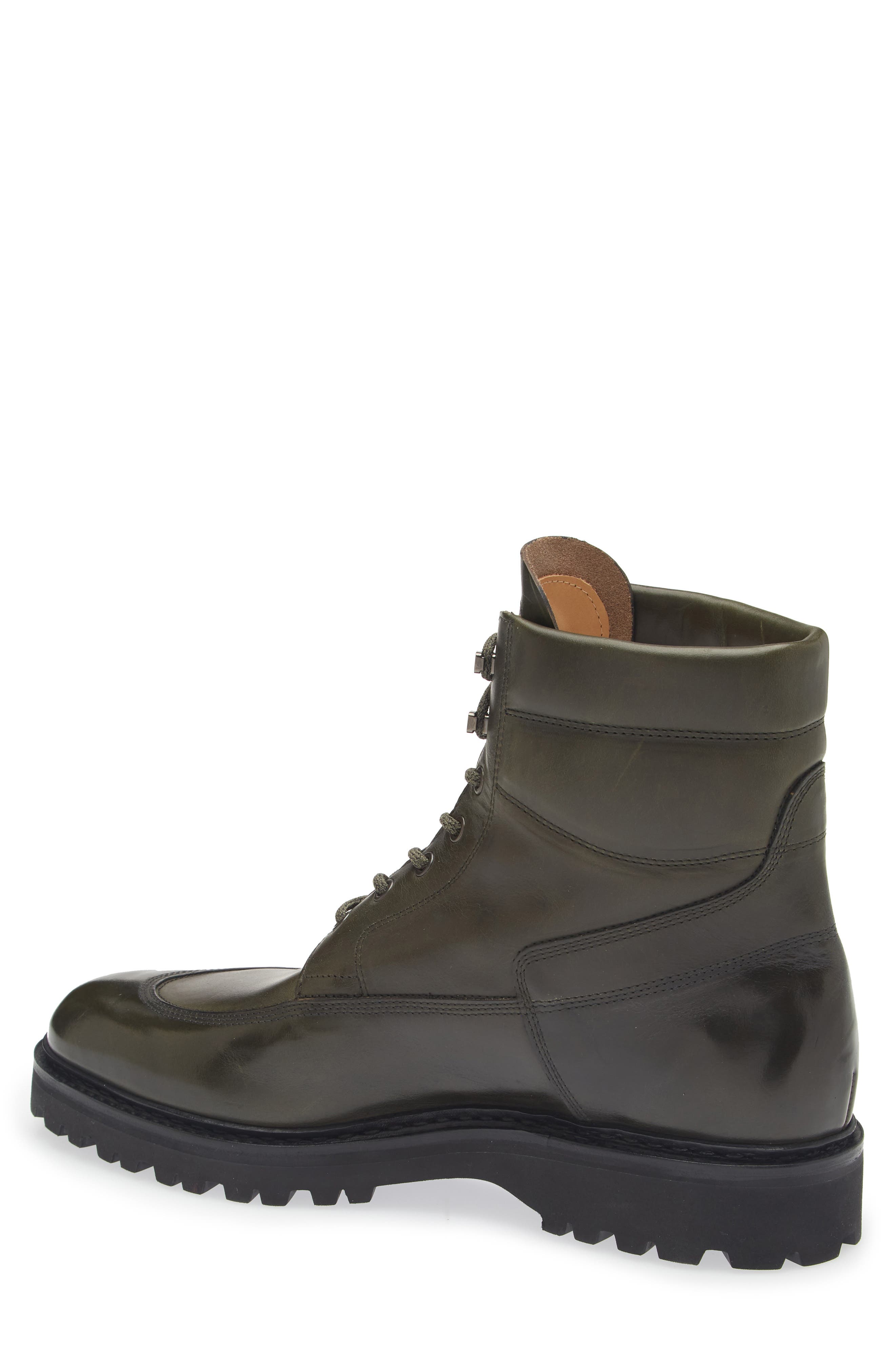 John Lobb Peak Longwing Lace-Up Boot, Alternate, color, Dark Green