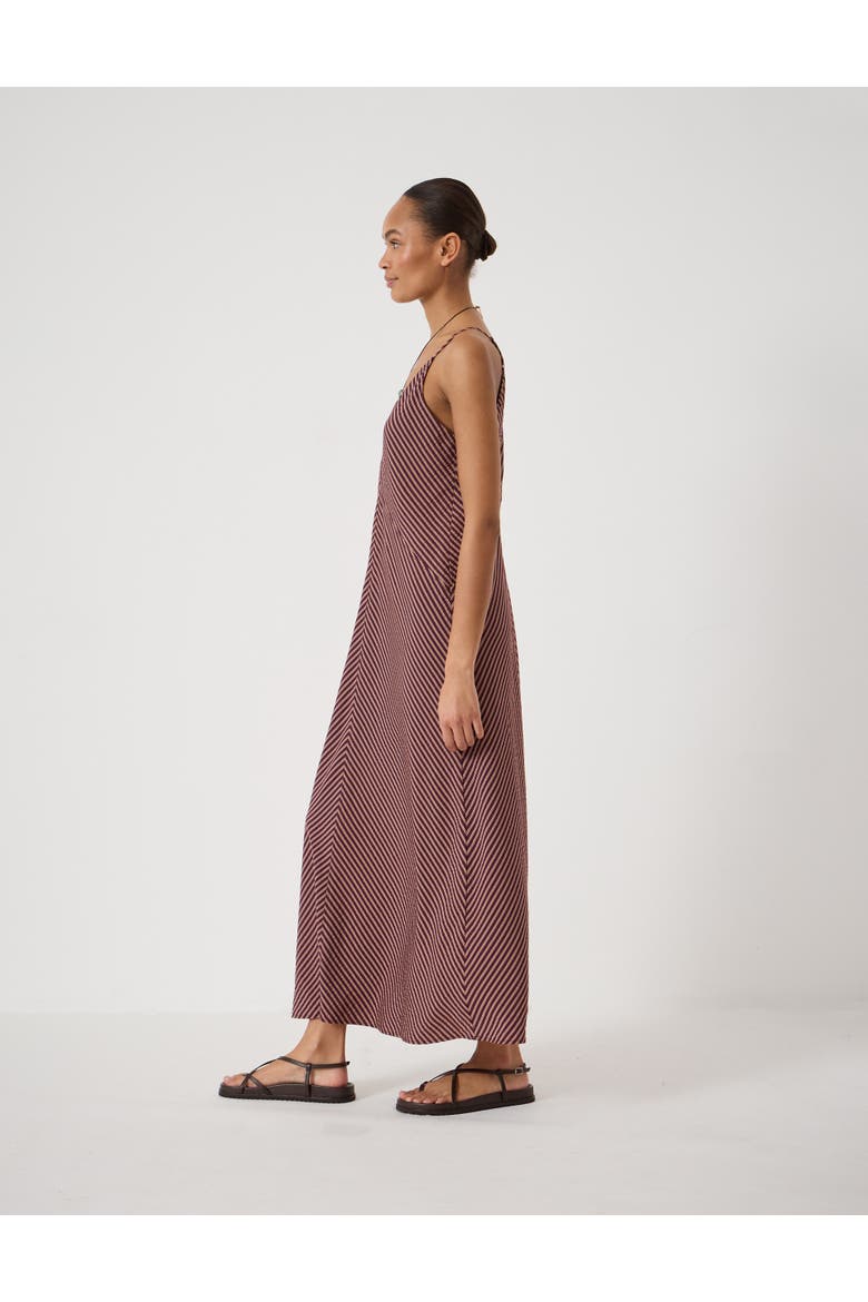 Air Flow Seam Detail Maxi Slip Dress, Alternate, color, Stripe Purple