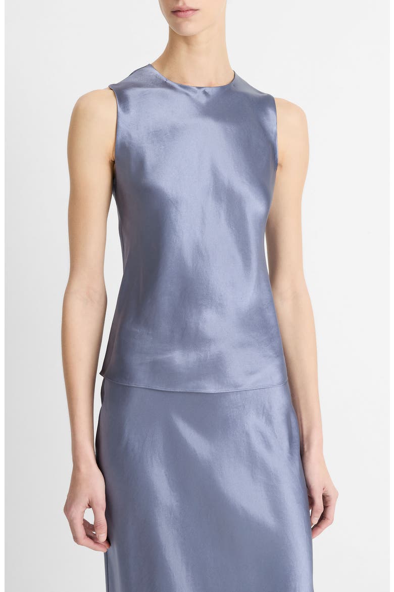 Naia™ Sleeveless Satin Shell, Main, color, MAUVE THISTLE