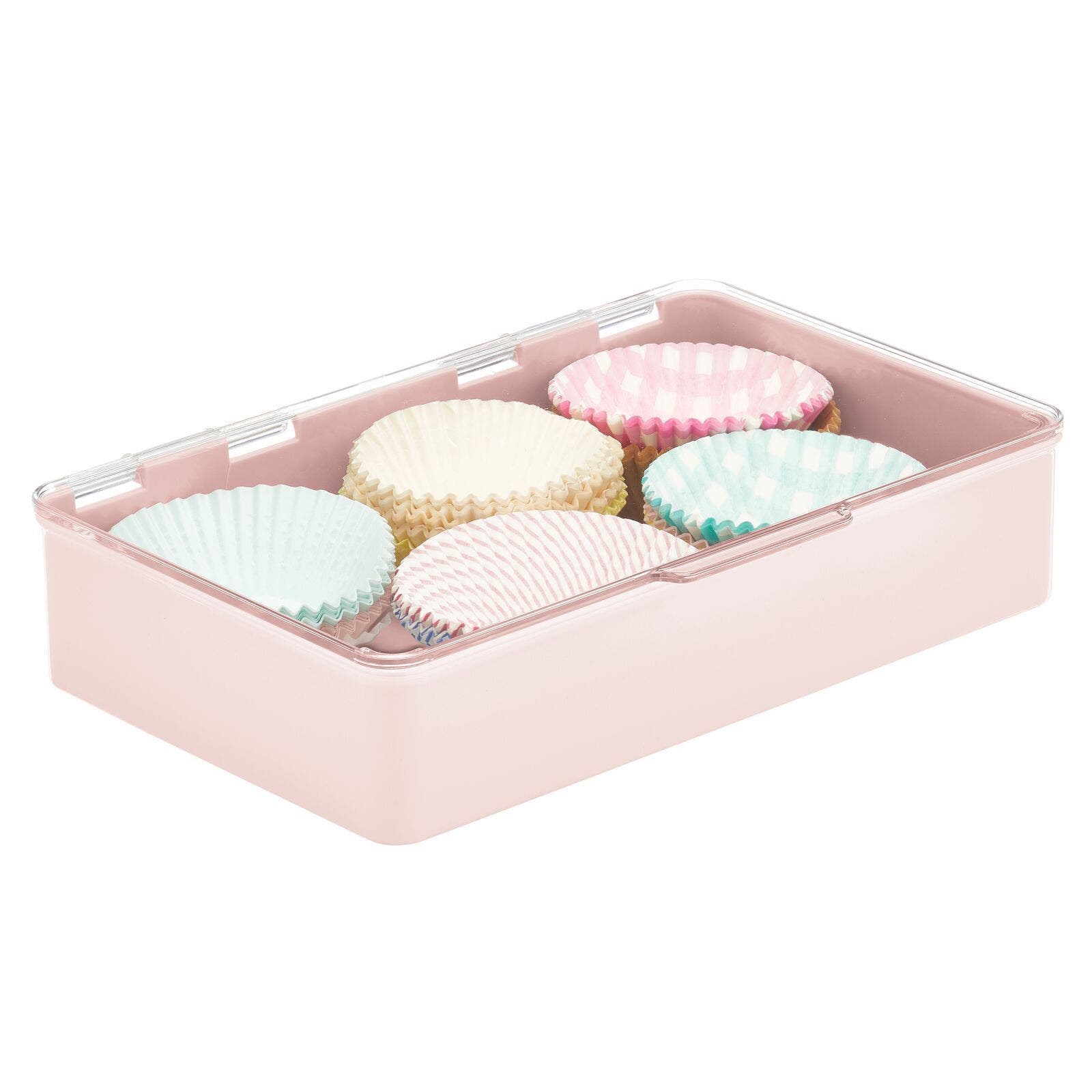mDesign Plastic Stackable Organizer Container Box, Hinged Lid | Nordstrom