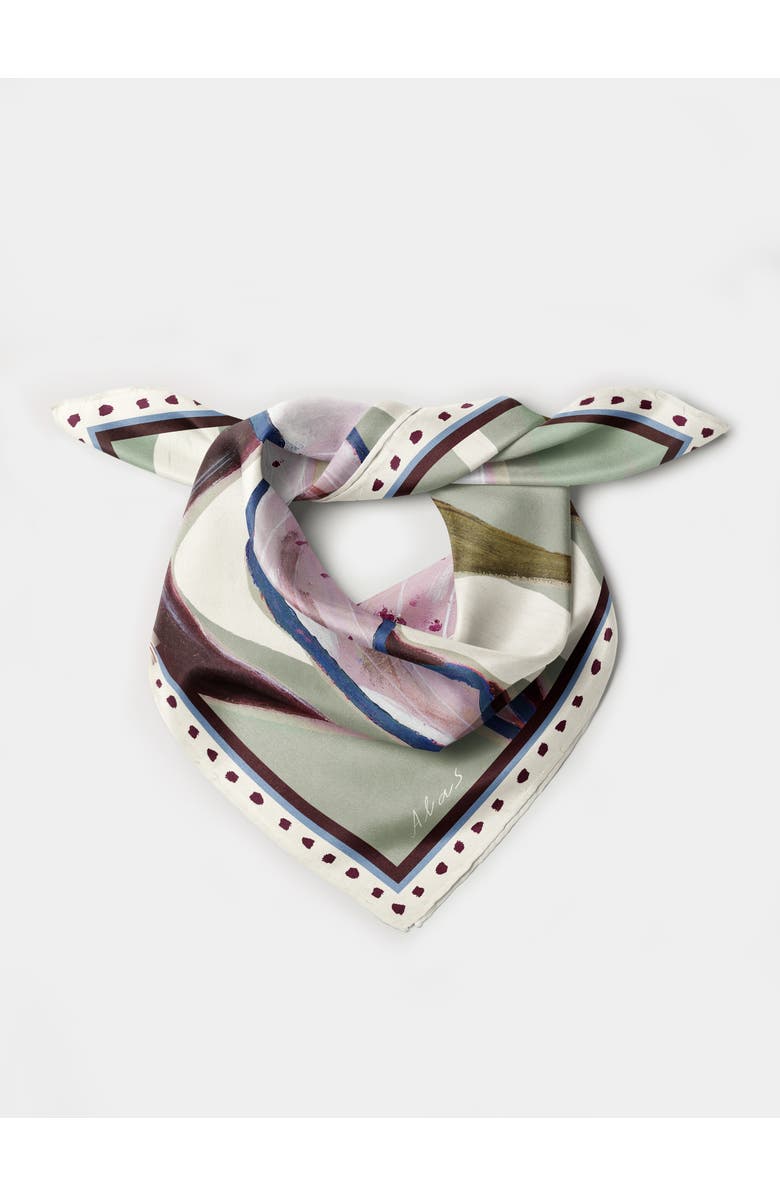 Alas Hand Rolled Floral Print Silk Bandana, Alternate, color, Print 
The Botanists Gift
