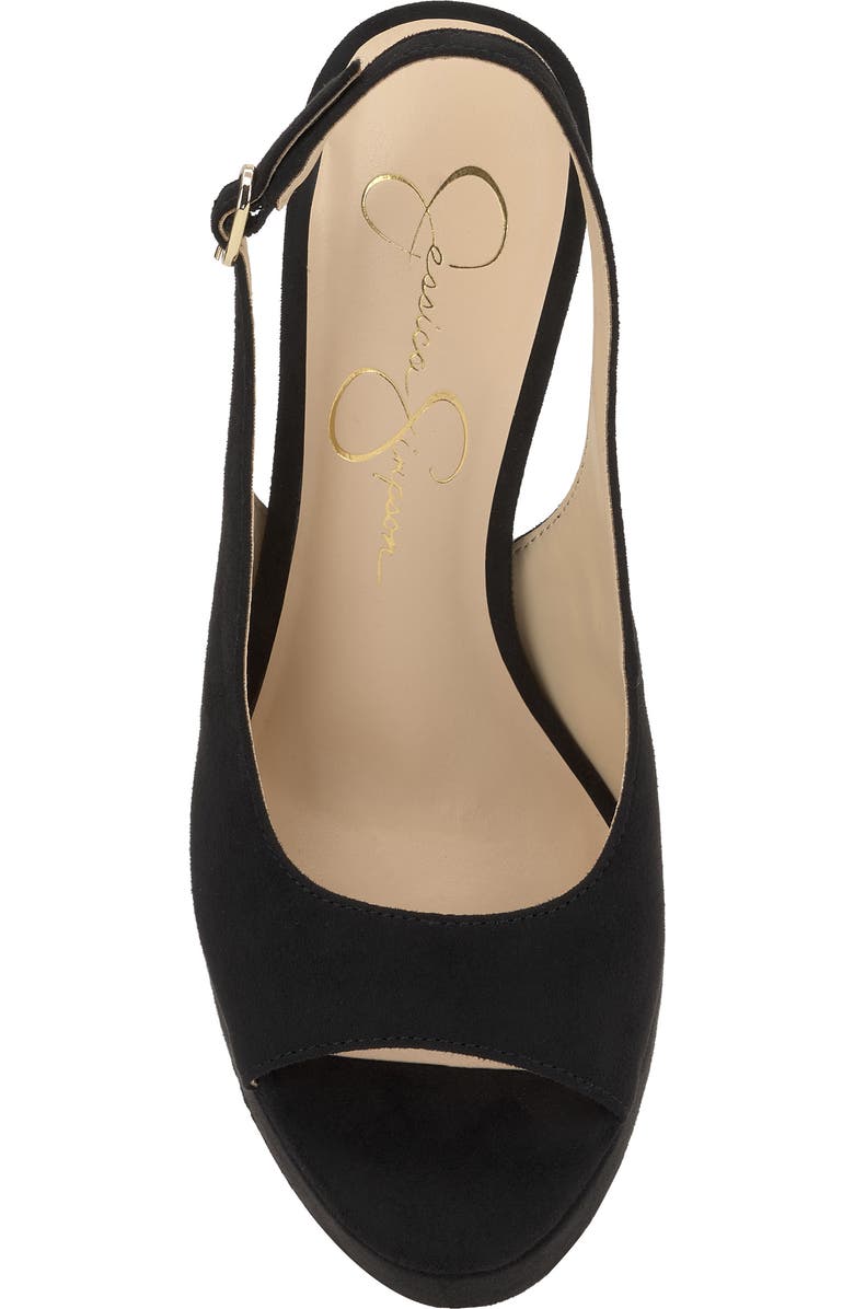 Jessica Simpson Sibilla Slingback Platform Sandal, Alternate, color, Black
