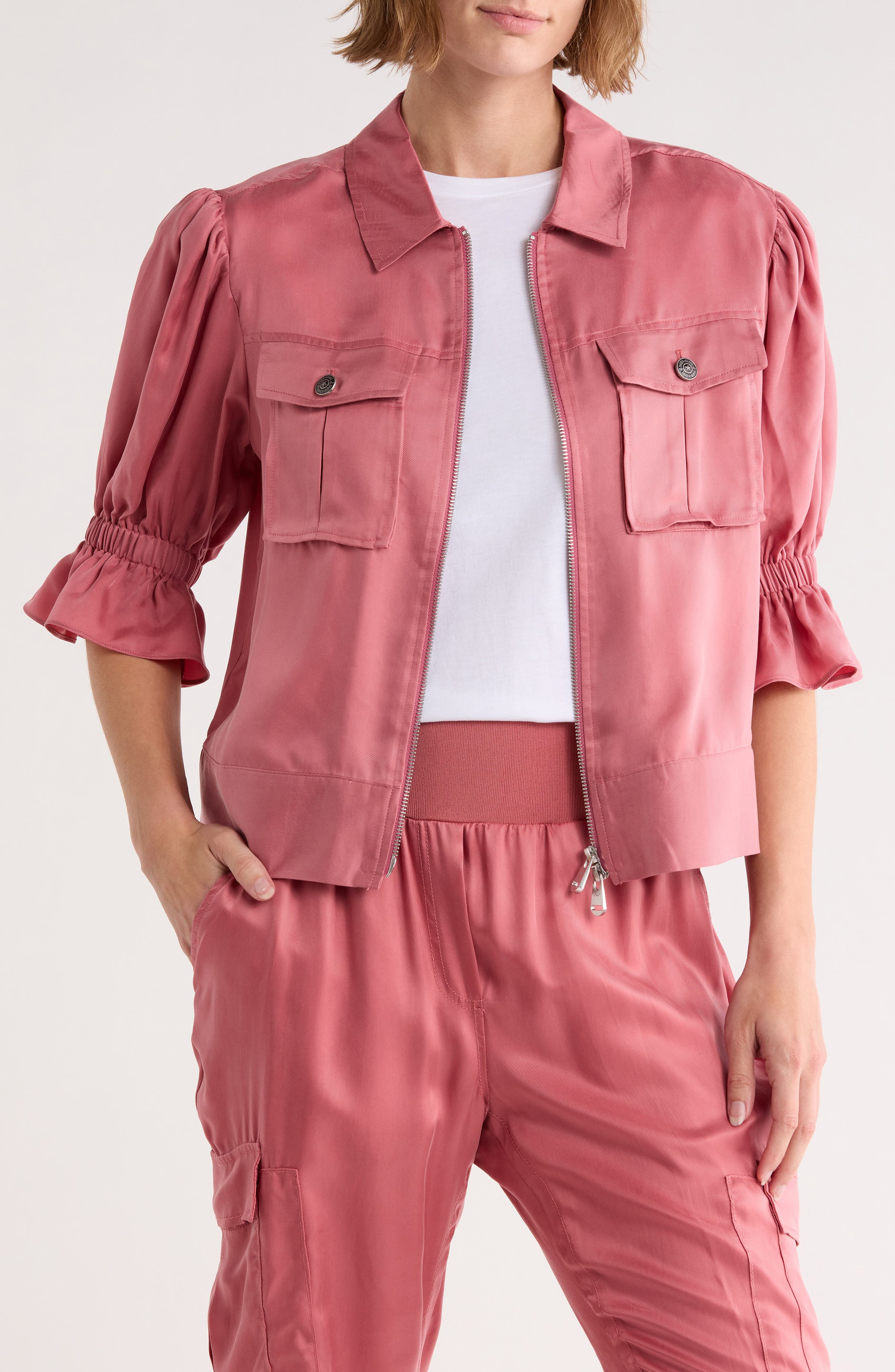 Cinq à Sept Holly Ruffle Sleeve Jacket