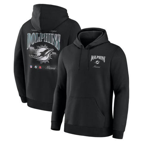 Men's Fanatics Black Miami Dolphins Nightfall Long Sleeve Fleece Hoodie