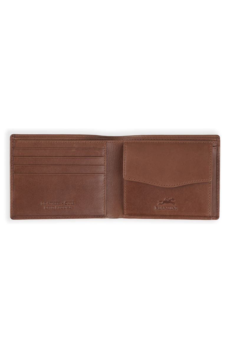 Mancini RFID Leather Billfold Wallet, Alternate, color, Brown