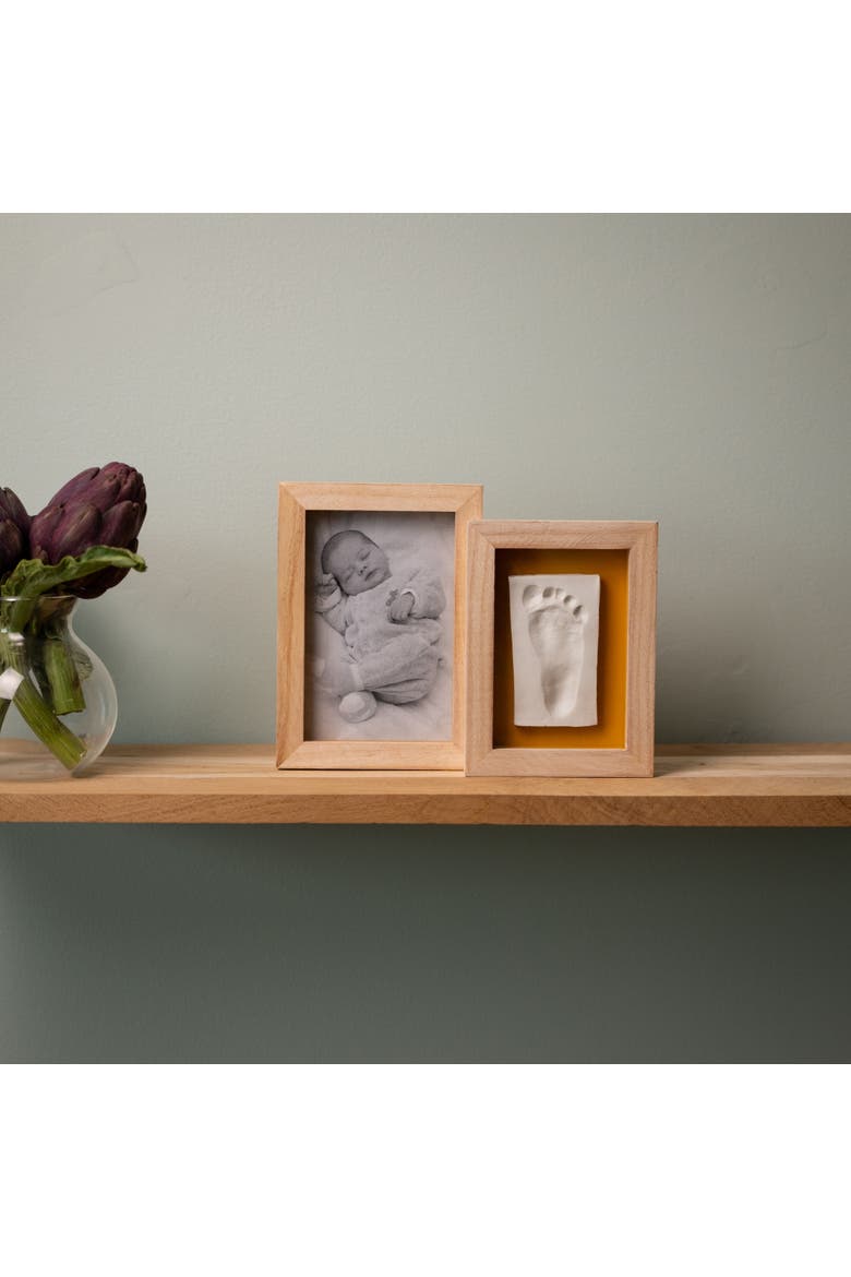 Duo Baby Frame - Baby Handprint & Photo Frame, Keepsake Gift, Alternate, color, Daisy Ochre