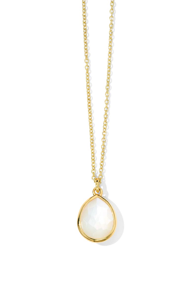 Rock Candy Mini Teardrop Pendant Necklace, Main, color, GOLD