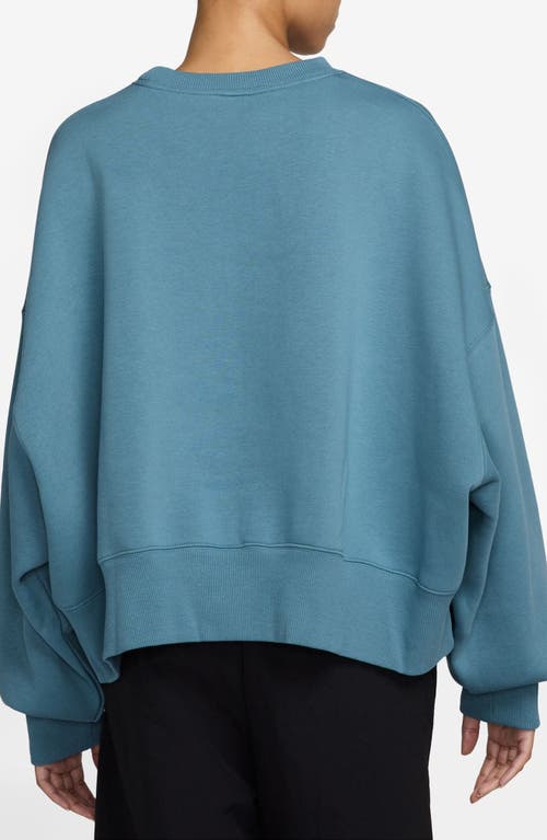 Nike Phoenix Fleece Crewneck Sweatshirt In Blue