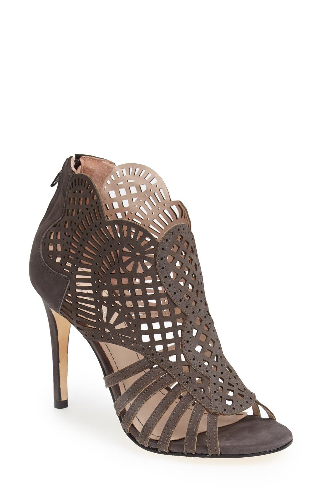 'Mirelle' Cutout Bootie, Main, color, CHARCOAL