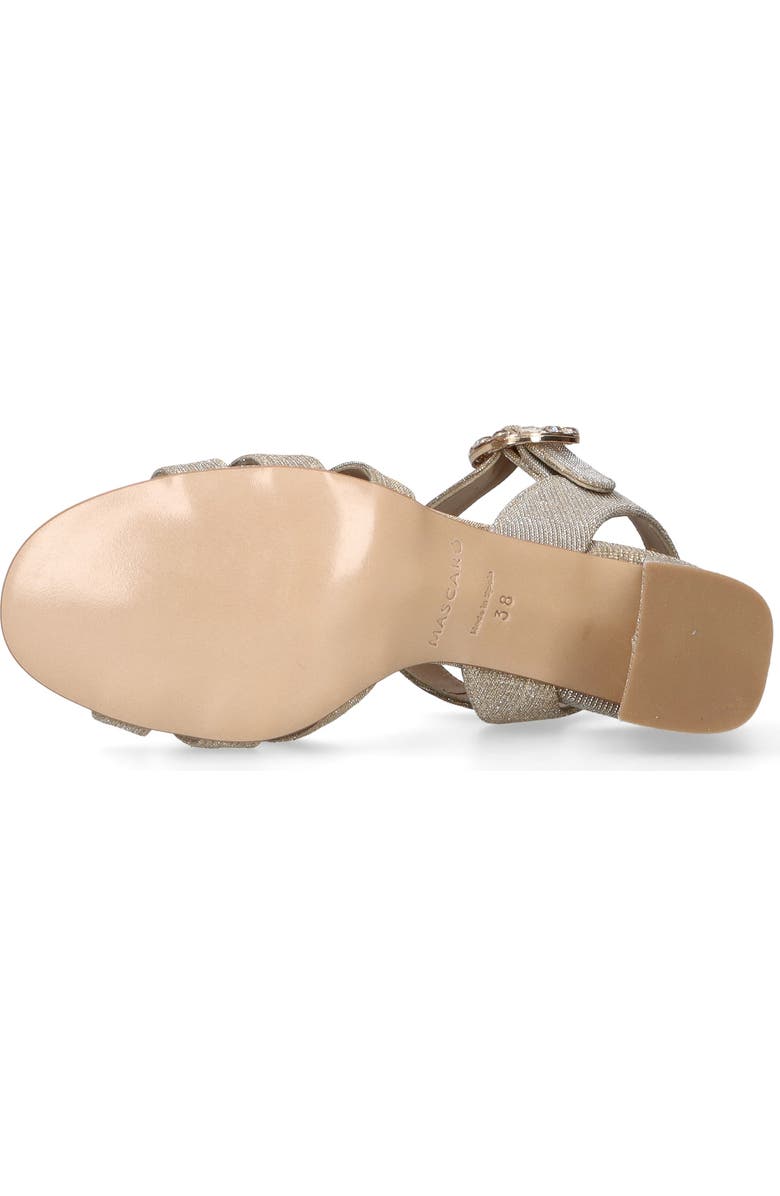 MASCARO Block Heel Glitzy Buckle Sandal, Alternate, color, Metallic Gold