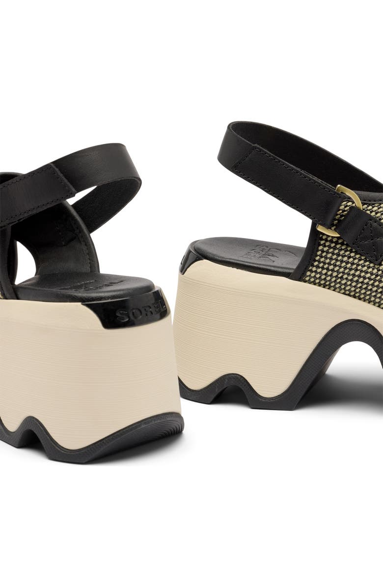 SOREL Kinetic<sup>™</sup> Aura Slingback Platform Sandal, Alternate, color, Black/ Bleached Ceramic
