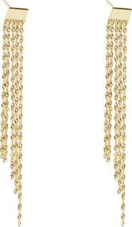 Argento Vivo Sterling Silver Cubic Zirconia Singapore Chain Earrings