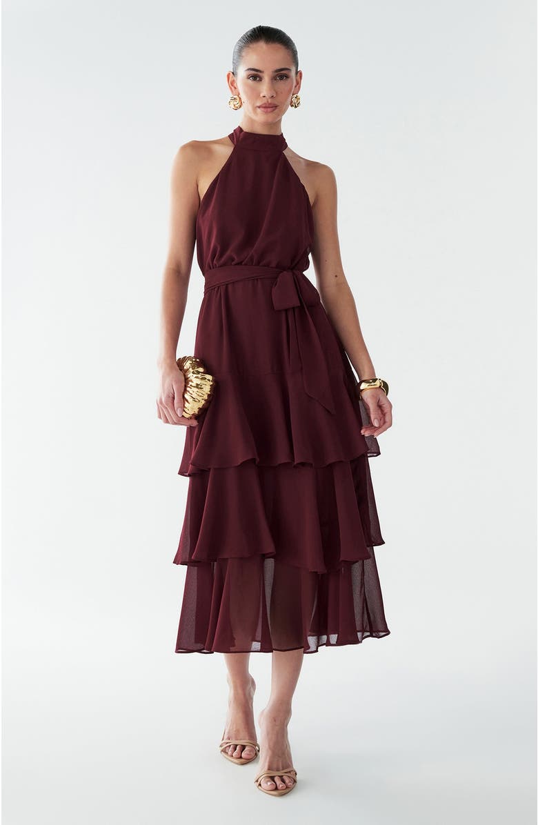 BWLDR Tony Midi Dress, Alternate, color, Burgundy