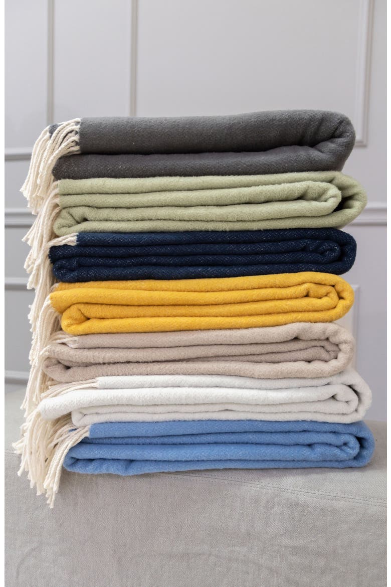 Billie Fringe Cotton Throw Blanket, Alternate, color, TAUPE