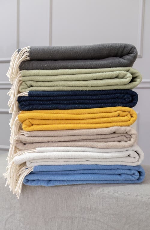 Pom Pom At Home Billie Fringe Cotton Throw Blanket