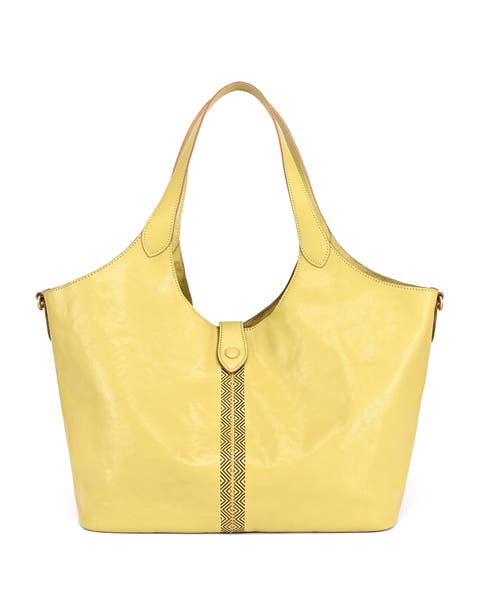 Marigold Genuine Leather Spacious Refined Carryall Tote