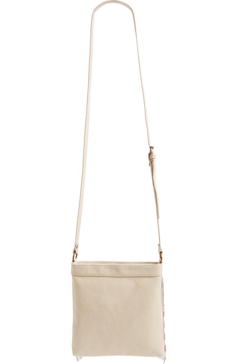 Lulu Faux Leather Flag Crossbody Bag, Alternate, color,