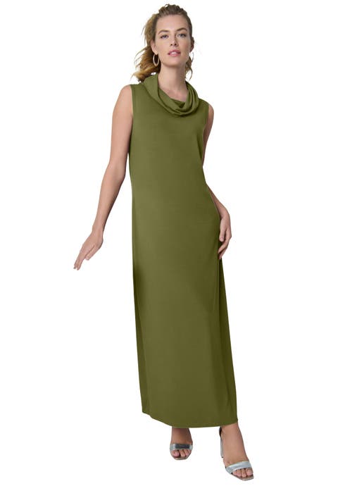 Sleeveless Cowl Neck Maxi
