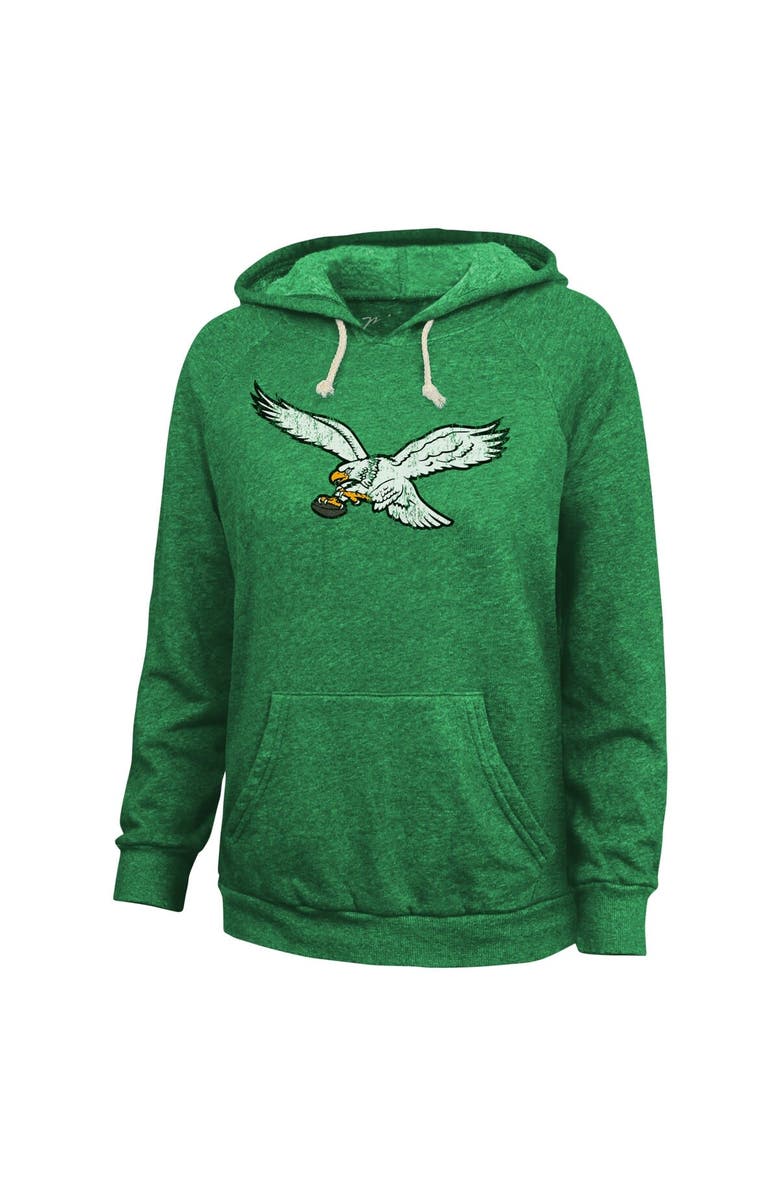 Majestic Threads Women's Majestic Threads Jason Kelce  Kelly Green Philadelphia Eagles Name & Number Tri-Blend Pullover Hoodie, Alternate, color, 