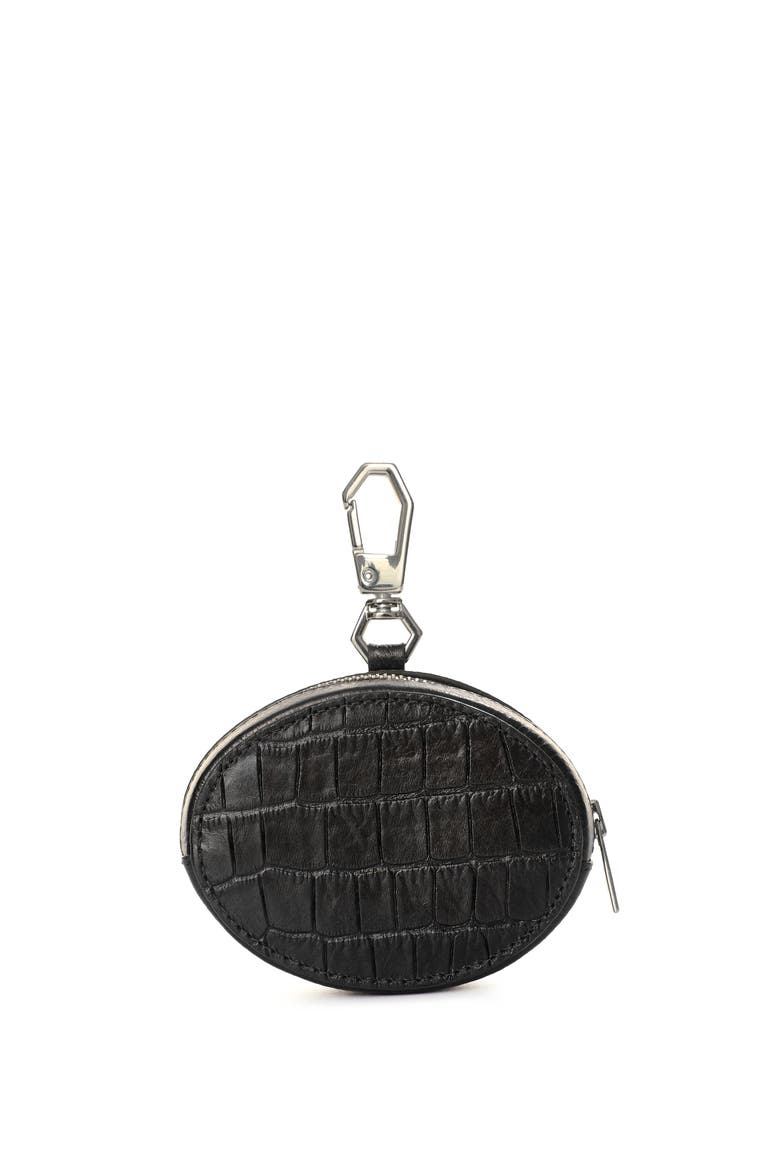 Leather Coin Purse, Alternate, color, Black