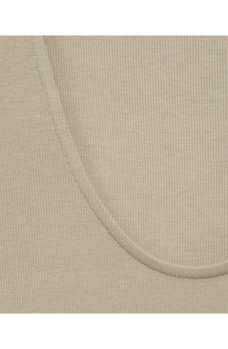 MANGO Mixed Media Fit & Flare Maxi Dress, Alternate, color, Khaki Green