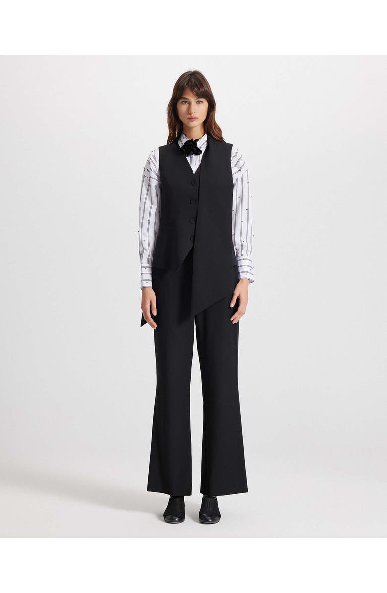 THEO The Label Daphne Tie Front Vest Jacket, Alternate, color, Black