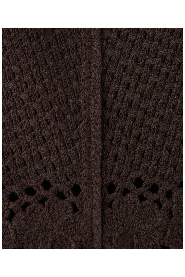 Crochet Mid Rise Mini Shorts, Alternate, color, BROWN